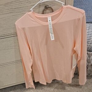 lululemon athletica Peach Long-Sleeve Crew Neck Top